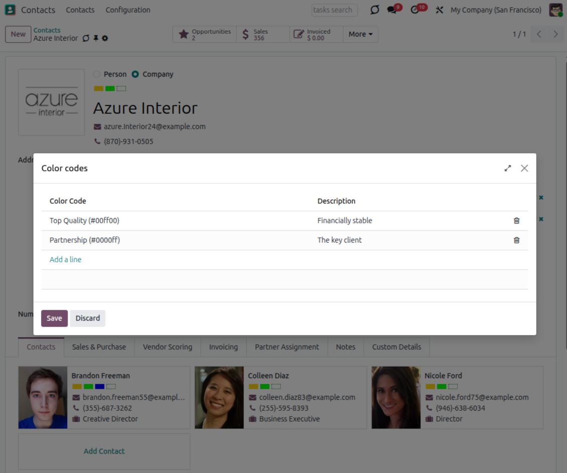 Update color code notes