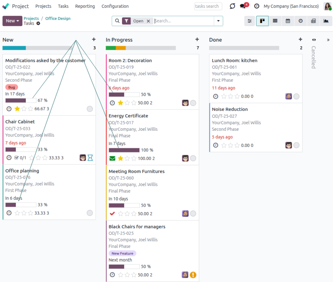 Check actions' progress