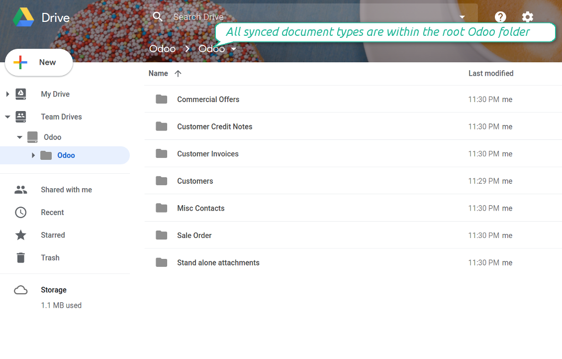 Document types' folders in Google Drive