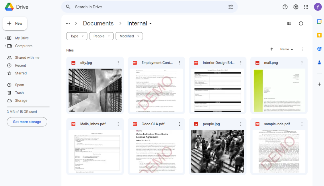 Workspace synced with the cloud client