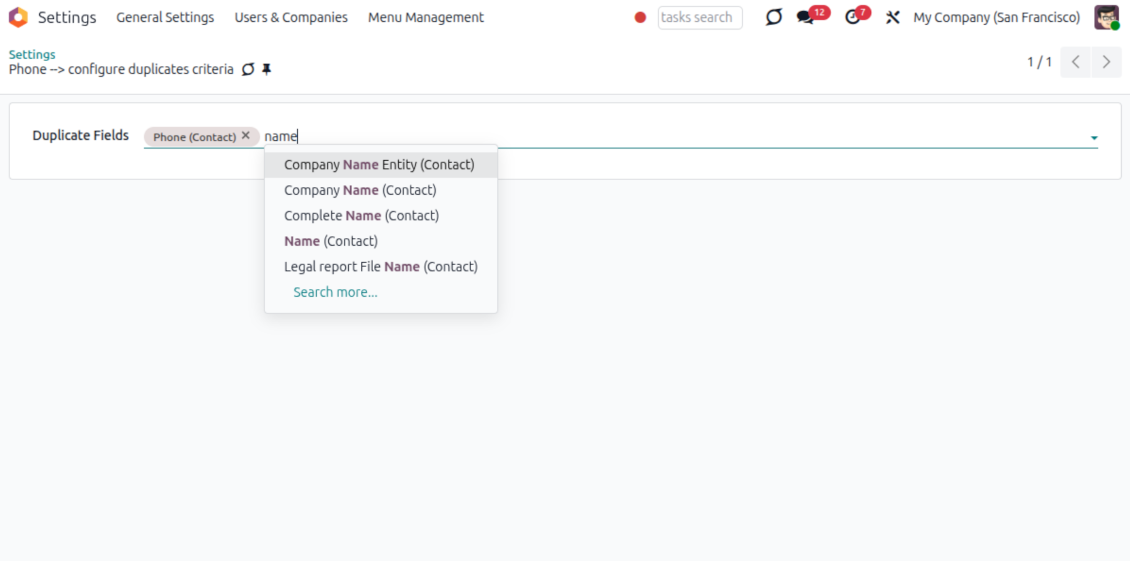 Soft duplicate criteria for Odoo partners