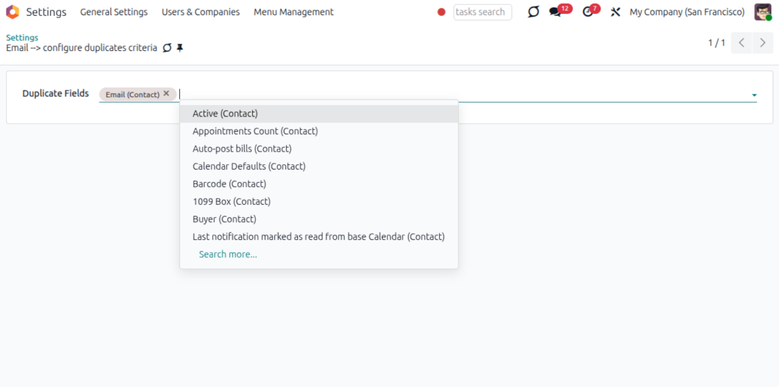 Rigid duplicate criteria for Odoo partners
