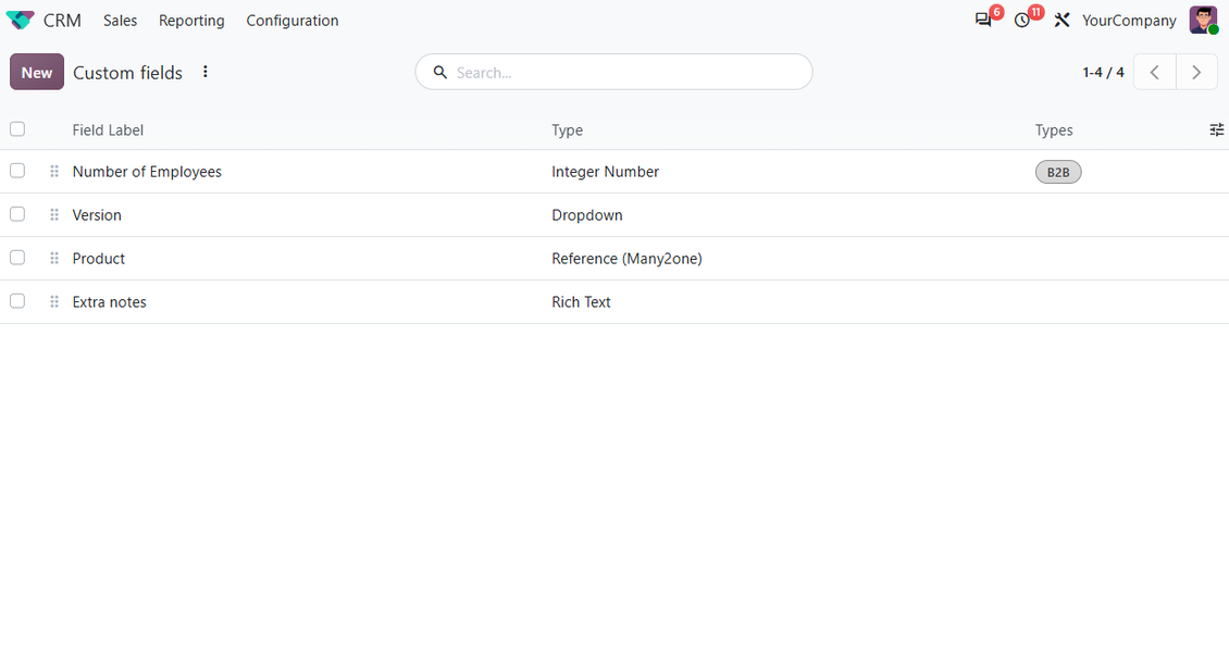 Customize properties of leads and opportunities