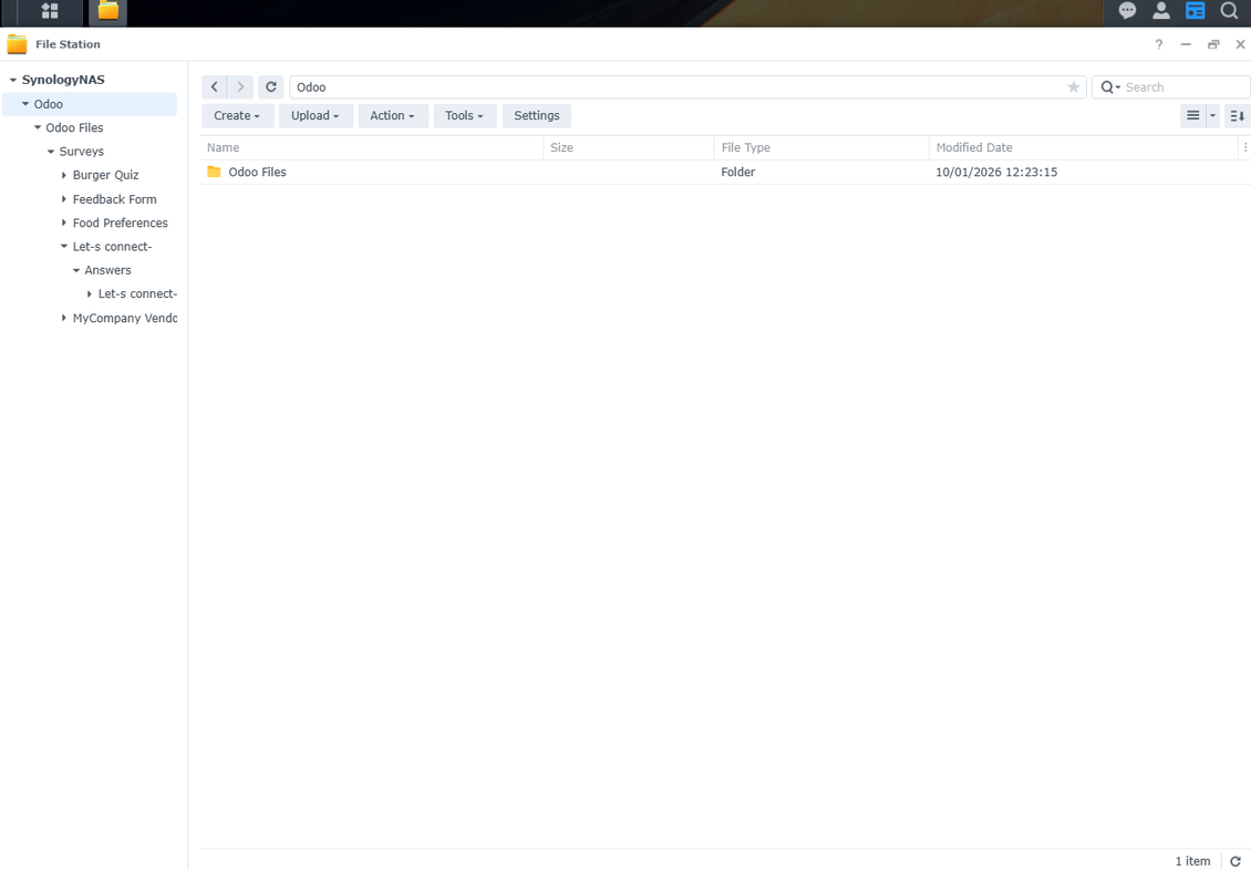 Cartella dei documenti in Synology