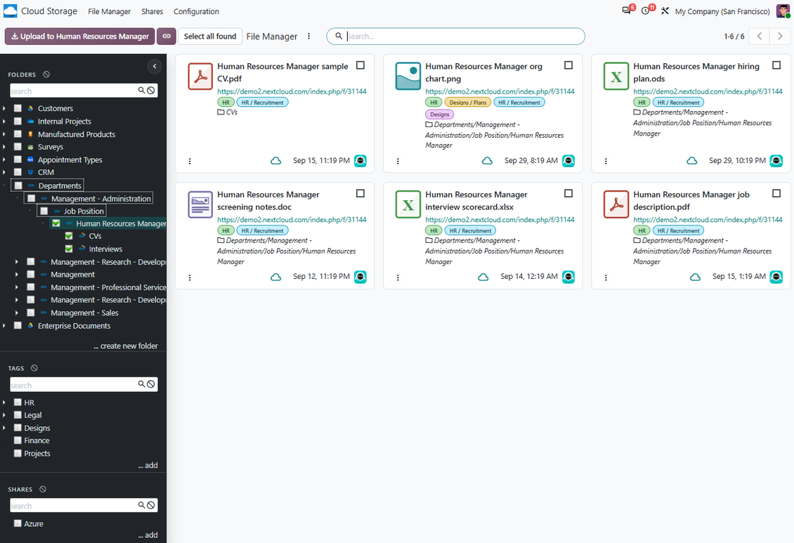 Synchronize Odoo folders with Nextcloud/ownCloud