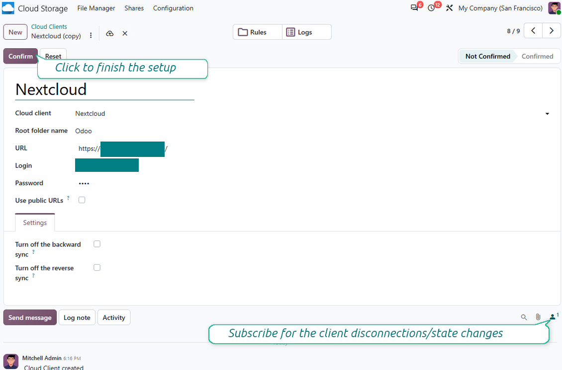 Integrasi ownCloud / Nextcloud Odoo