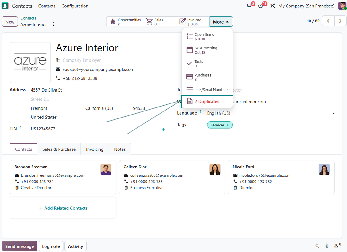 Odoo zoekt partnerduplicaten