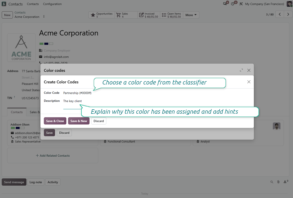 Color code: partner notes