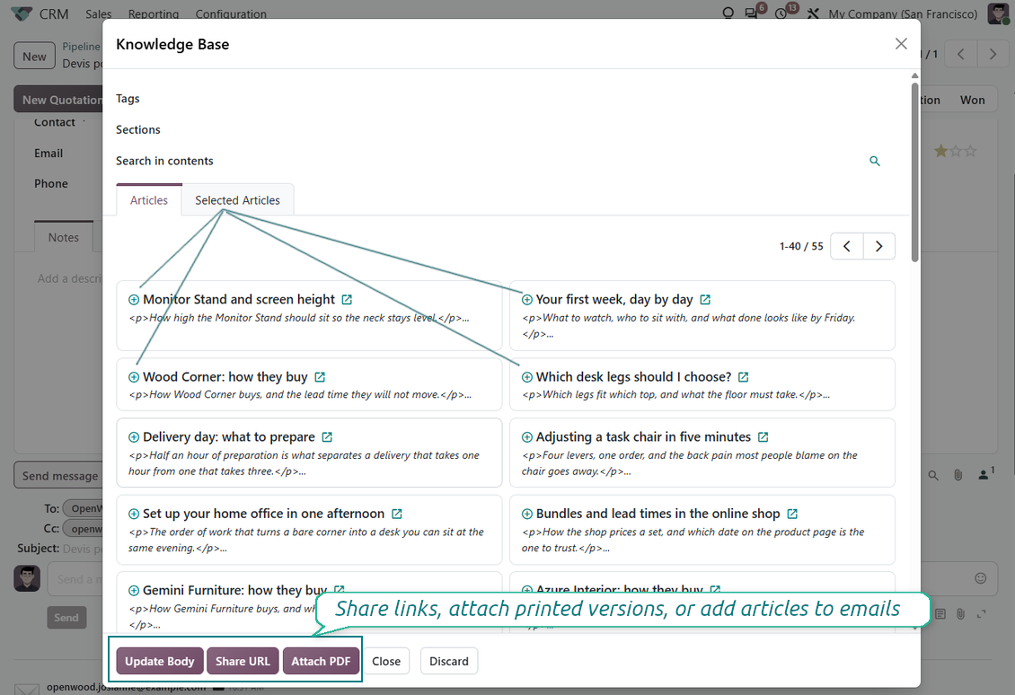 Odoo: referensi artikel KMS