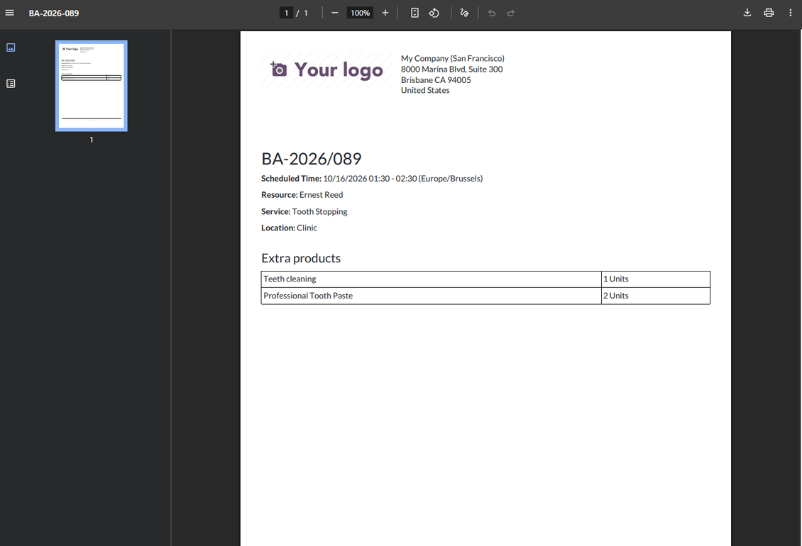Formulir PDF cetak janji temu