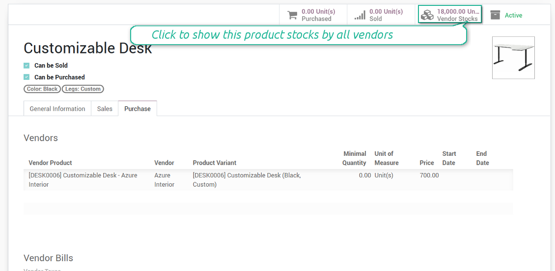 Product variant supplier inventories