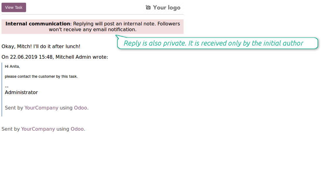 Private messages answer